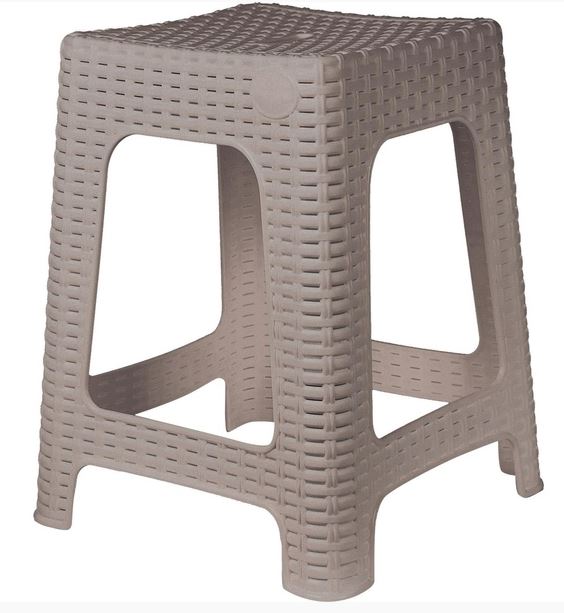 Табурет квадратный Rattan 363х363х448мм, французский платан                         